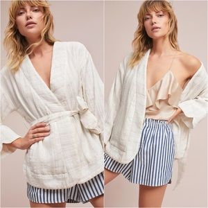 NWT Hei Hei Anthropologie cream and gold kimono